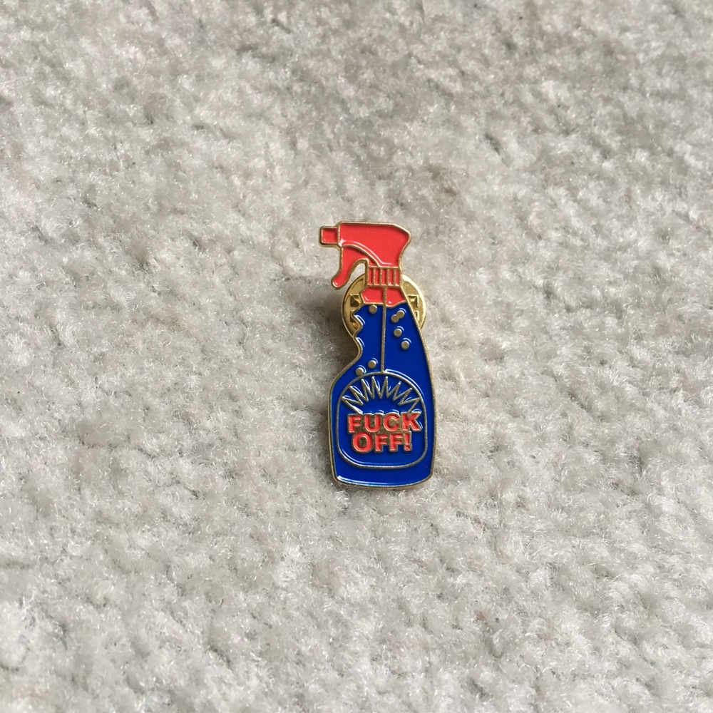 Fuck off lapel/enamel pin